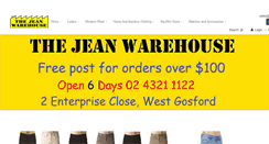 Desktop Screenshot of jeanwarehouse.com.au